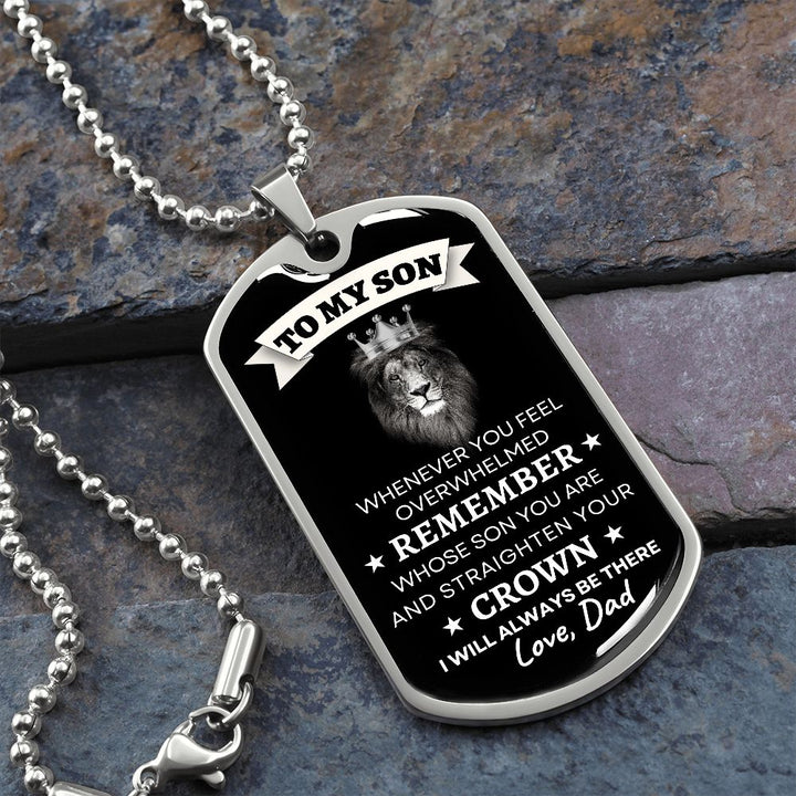 AkoaDa Stainless Steel Dog Tags Necklace,to My Son from Mom and Dad,Meaningful  Gift for Birthday Christmas(Black) - Walmart.com